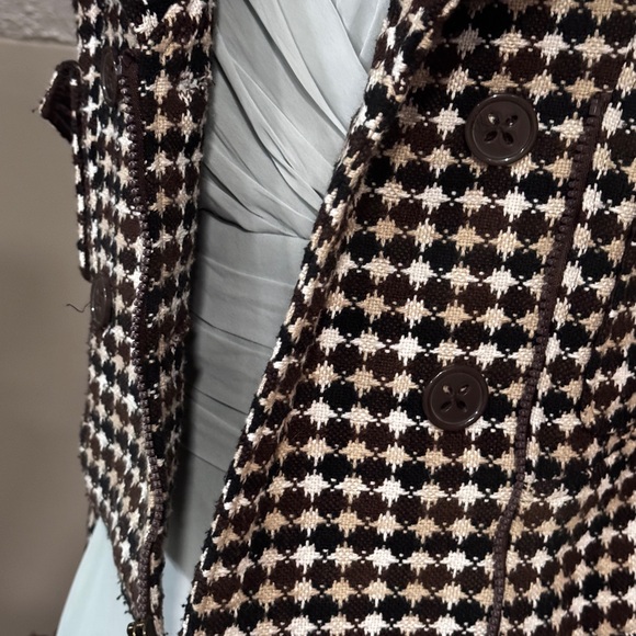 Paris Hilton Women's Houndstooth Jacket Medium Black Double-Breasted - Picture 11 of 15